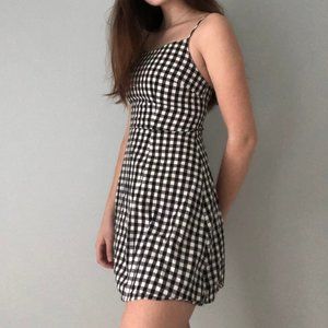 Checkered Black and White Dress